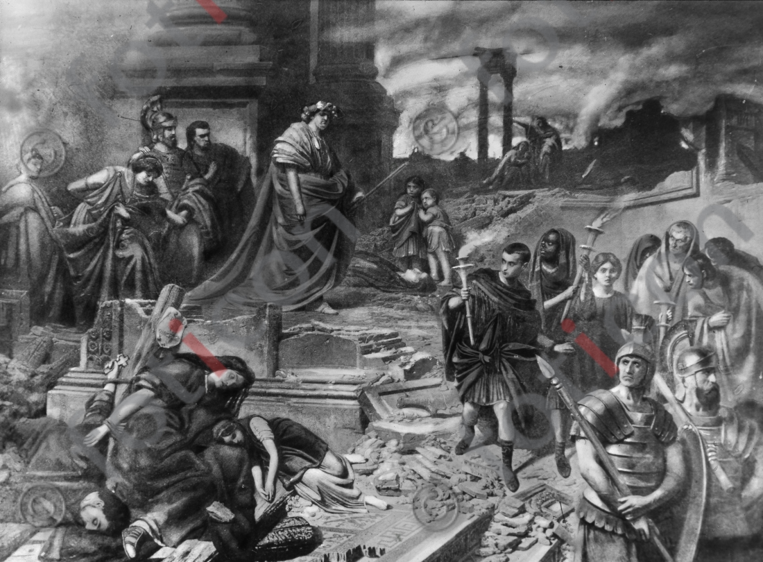 Nero beim Großen Brand Roms | Nero at the Great Fire of Rome (foticon-simon-107-045-sw.jpg)